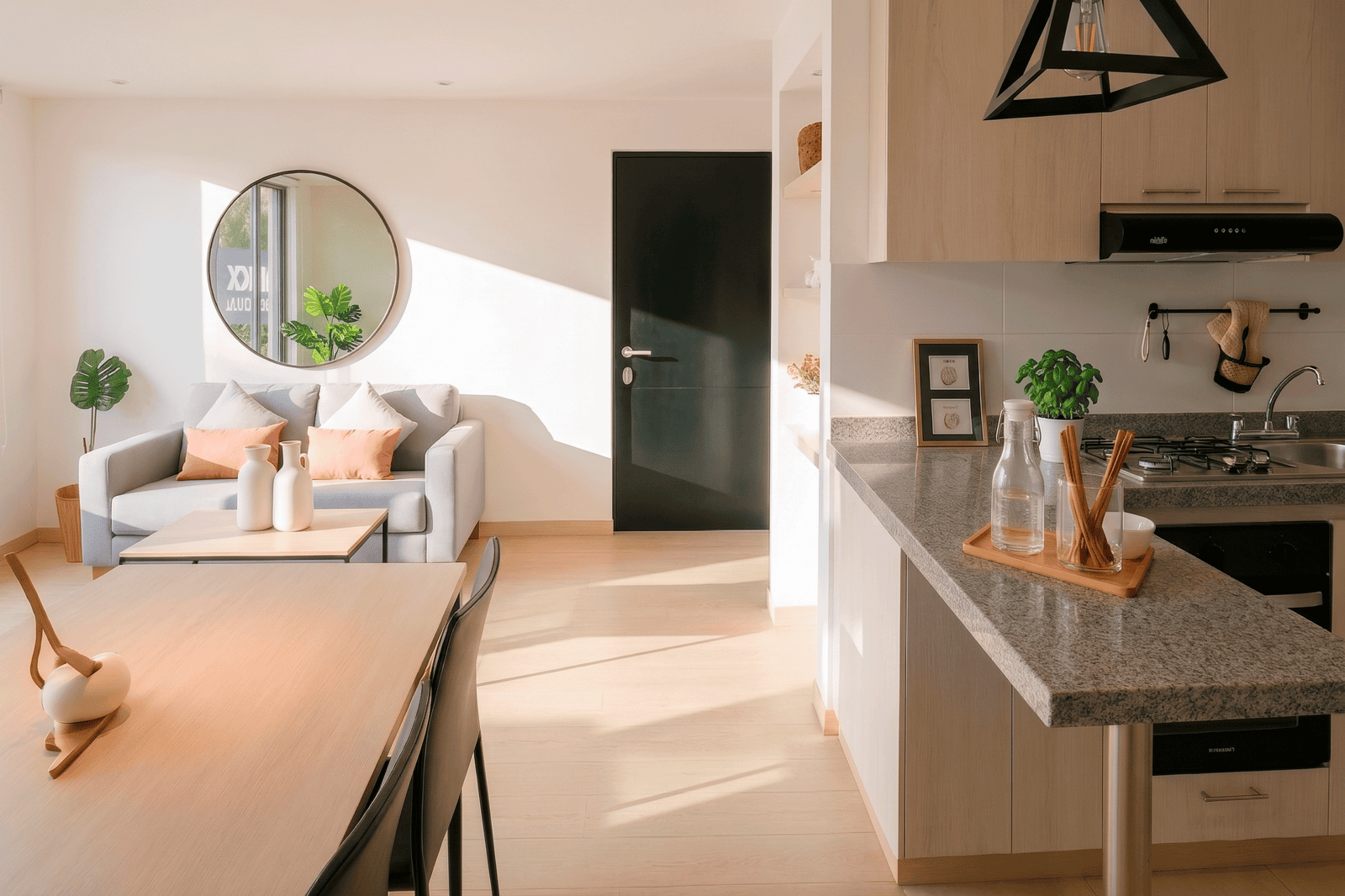 Cocina y sala