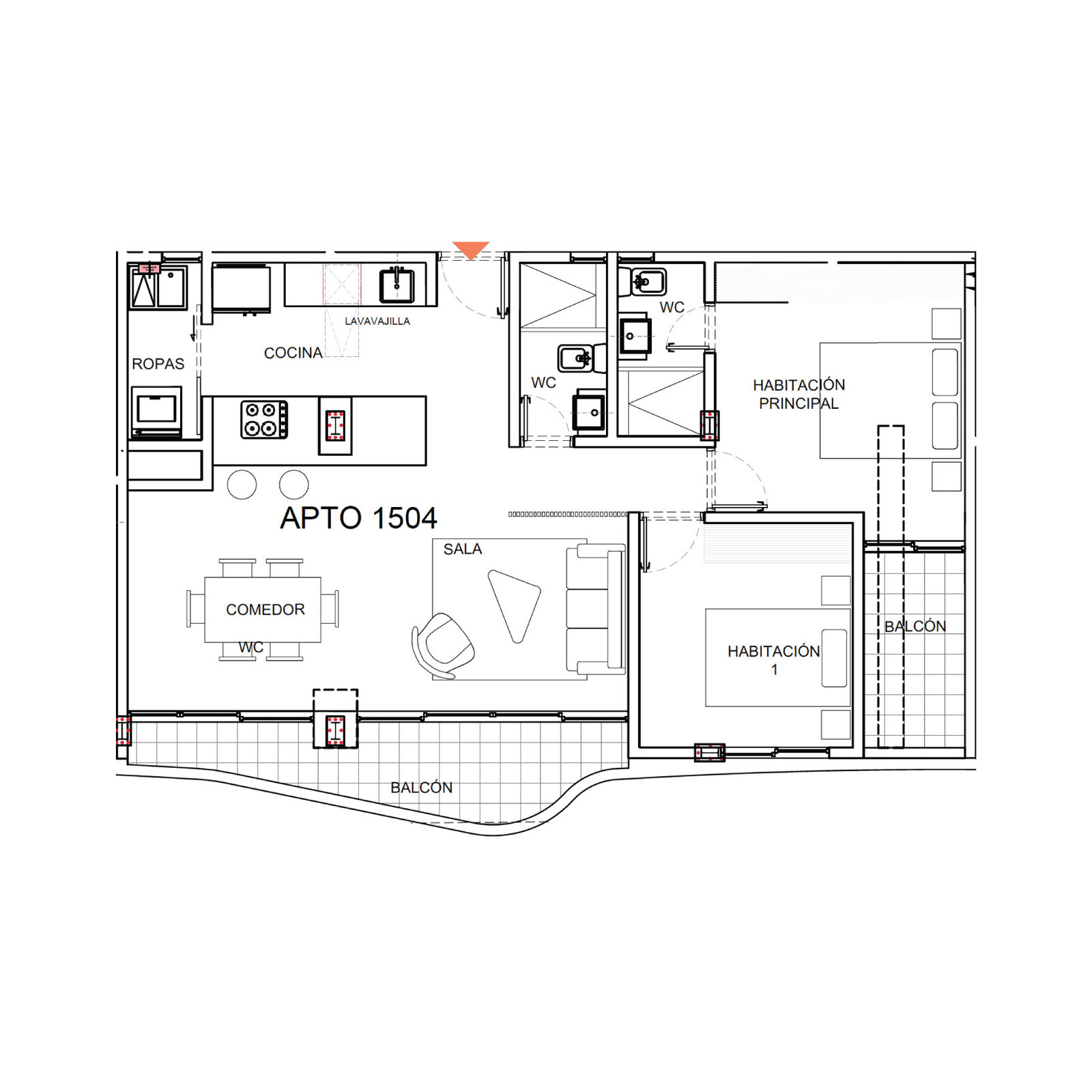 Apto 1504 Boreal